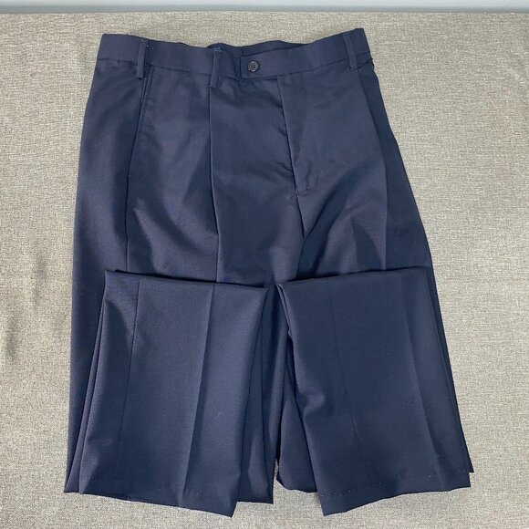 Louis Martin Wool Blend Pleated Uniform Dress Pants Women's 12 Navy Blue NWT - Picture 3 of 15